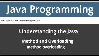 Bangla Java programming Tutorial :Methods and Overloading