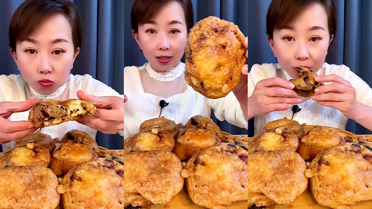 FRIED EGGPLANT 🍆 FILLED WITH PORK MEAT 🥩 | EATING MUKBANG | ASMR |