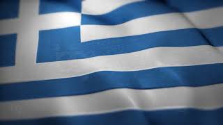 Greece Flag - Realistic - Waving Flag - Full Hd - 1080 - Seamless Loop