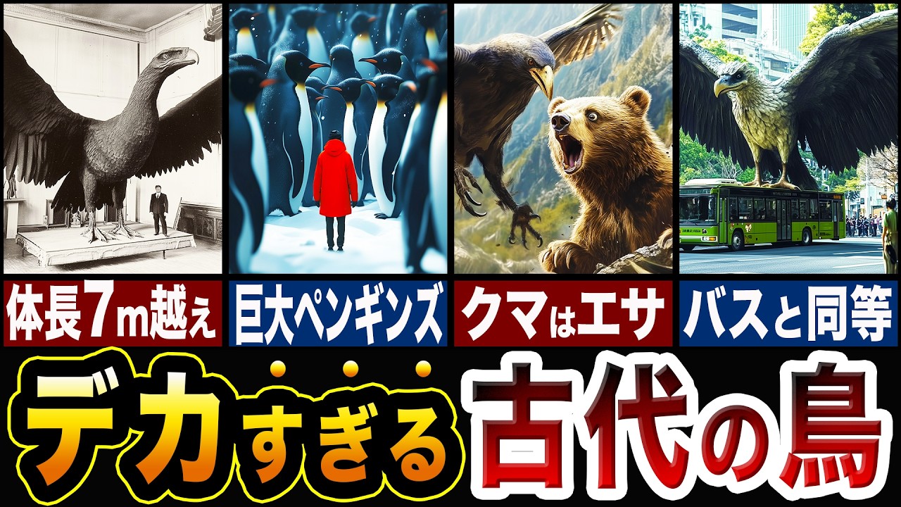古代の鳥がデカすぎる…!!巨大な古代のトリランキングTOP5【ゆっくり解説】