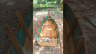 Amazing DIY | LOW COST WOOD FISHING BOAT . #shorts #fishingboat #diyboat