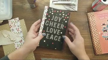 December daily junk journal from old Christmas cards