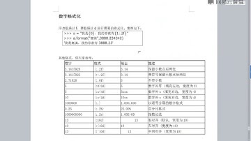 《python人工智能基础第一季》 2·21  字符串format格式化及数字格式化操作