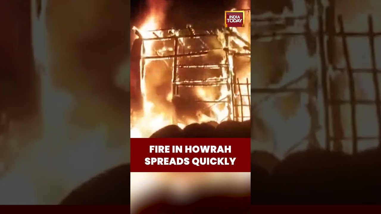West Bengal: Fire breaks out in hut adjacent to wall in Howrah; no casualties reported