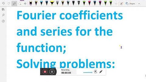 Fourier Series : - ( Fourier coefficients ) - 7. #fouriercoefficients #infinitesum