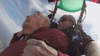 93-year-old World War II vet checks skydiving off his bucket let