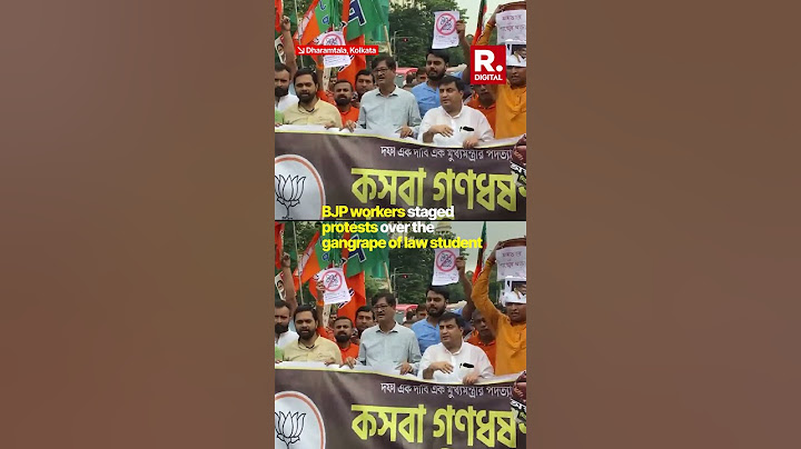 BJP Workers Protest Over Kolkata Law Student Gangrape