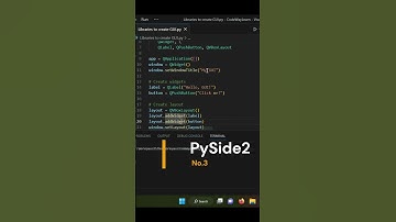 Libraries For Python GUI #python #pythonguitutorial #pythongui #pythonprogramming #ytshorts