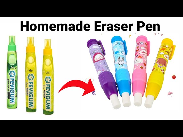 Homemade Eraser Pen with paper  How to make Eraser at Home/ DIY