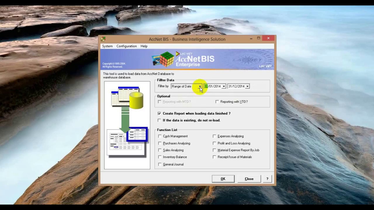 Phần mềm kế toán quản trị AccNetBA - Phân hệ Phân tích tài chính BIS