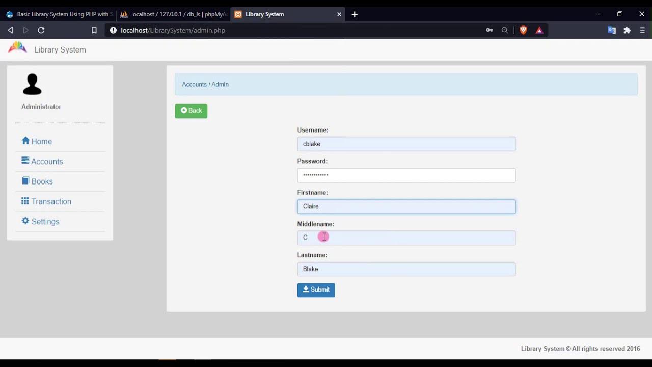 Basic Library System using PHP DEMO - YouTube