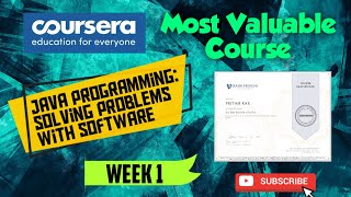 Coursera Java Programming: Solving Problems with Software Week 1 Solutions || Java Programming ????