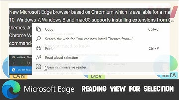 How to Enable & Use Reading View for Selection on Chromium Version of Microsoft Edge