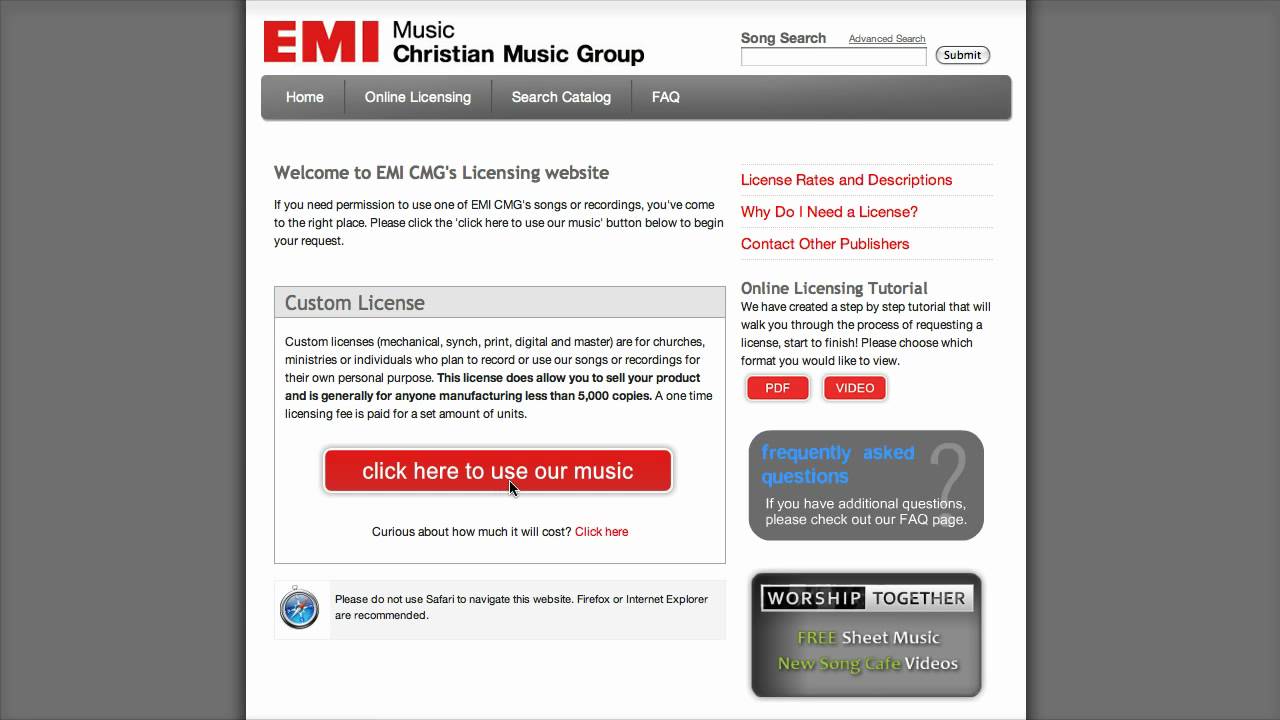 EMI CMG Request A Mechanical License YouTube EMI CMG Request A Mechanical License YouTube