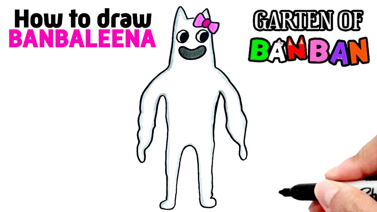 How To Draw Banbaleena - Garten of Banban  Easy Step By Step Drawing  Tutorial 