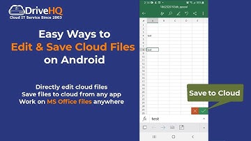 Easy ways to edit & save Cloud (MS Office) files on Android. Cloud File Sharing & Collaboration.