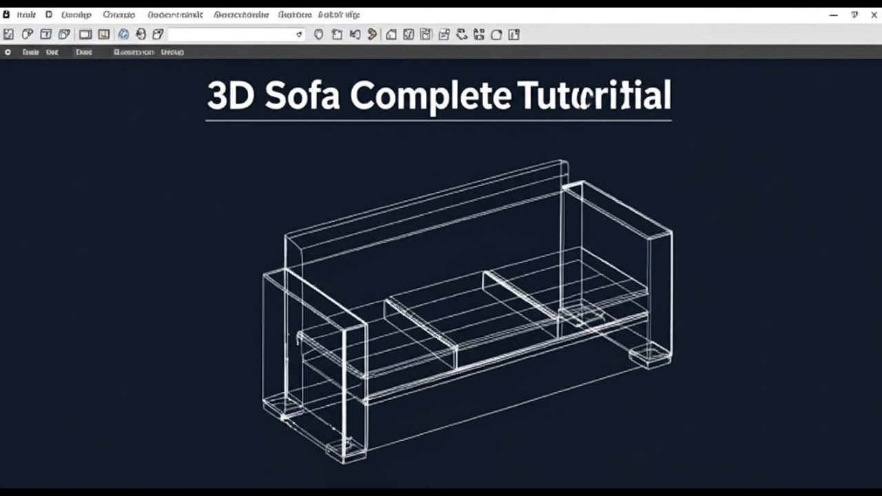 AutoCAD 3D | 3-Sitzer-Sofa Komplettes Tutorial | 3 Seater Sofa Complete Tutorial | دروس أوتوكاد#