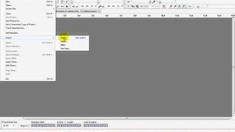 Audacity - Creating a New Project and Adding Audio Files