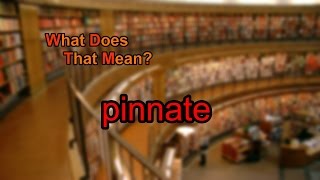 What does pinnate mean