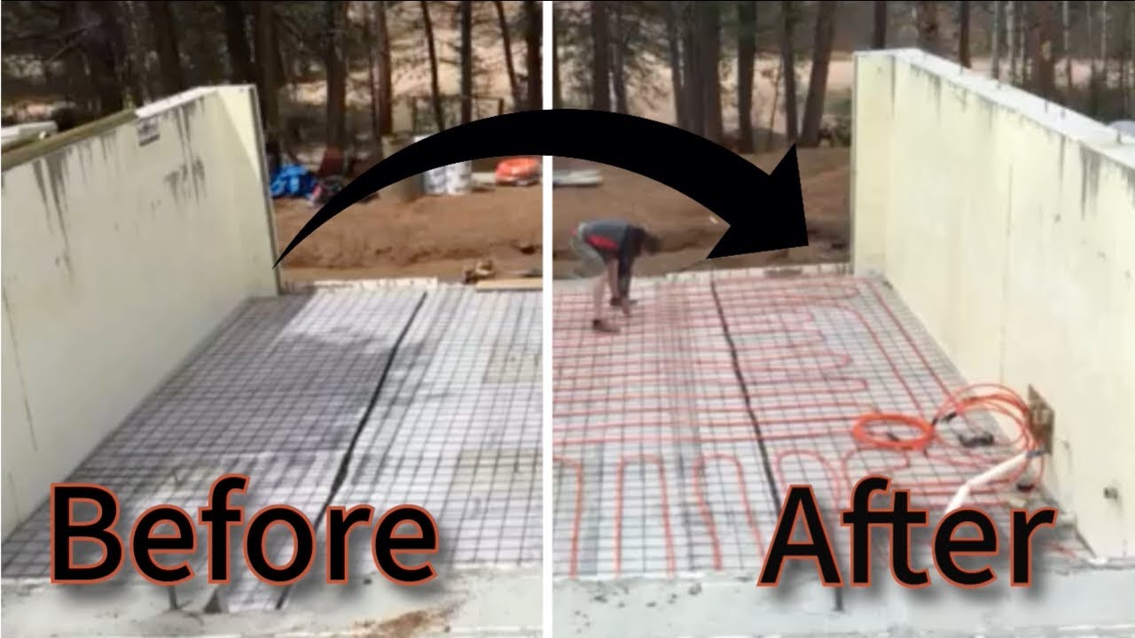 How to install heated floors in concrete - YouTube