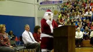 Santa at Elkhorn City Elementary School Christmas Program 2013