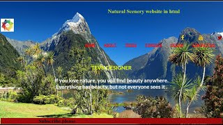 create a beautiful natural scenery website in html | web page in html with source code | HTML 2022