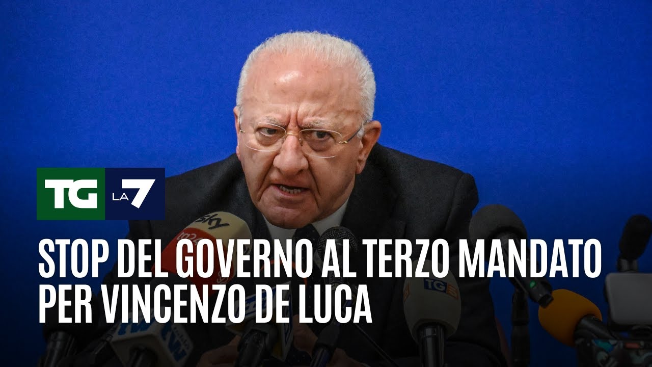 Stop del governo al terzo mandato per Vincenzo De Luca