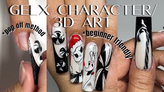 EASY GELX POP OFF METHOD | NIGHTMARE BEFORE CHRISTMAS 3D NAIL ART by BaddLilThingz Nails 2,289 views 6 months ago 28 minutes