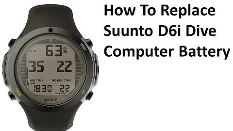 How To Replace Suunto D6i Dive Computer Battery