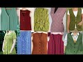 Knitting and crochet women vest designs for beginners 🤩❤️ #viral  #knittingsweater 