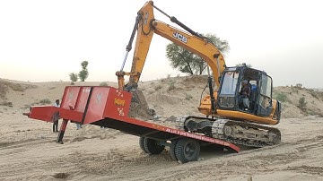 Amazing Video ! Jcb Js140 Uploading in Tractor By Experience Driver - Dozer Video | Jcb videos