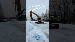 Excavator ice Skating   #heavyequipment