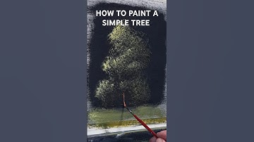 Oil painting a simple tree 🖌️🌳 #howtopaint #oilpainting #shorts