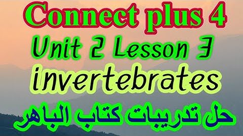 Connect plus primary 4 U2 L3 _ كونكت بلس رابعه ابتدائي الوحده الثانيه الدرس الثالث #الباهر