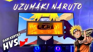 DIY LED LIGHT BOX DECORATIVE LIGHT || How to make a NARUTO ANIME lamp from HVS paper