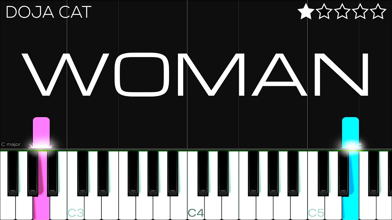 Doja Cat - Woman | EASY Piano Tutorial