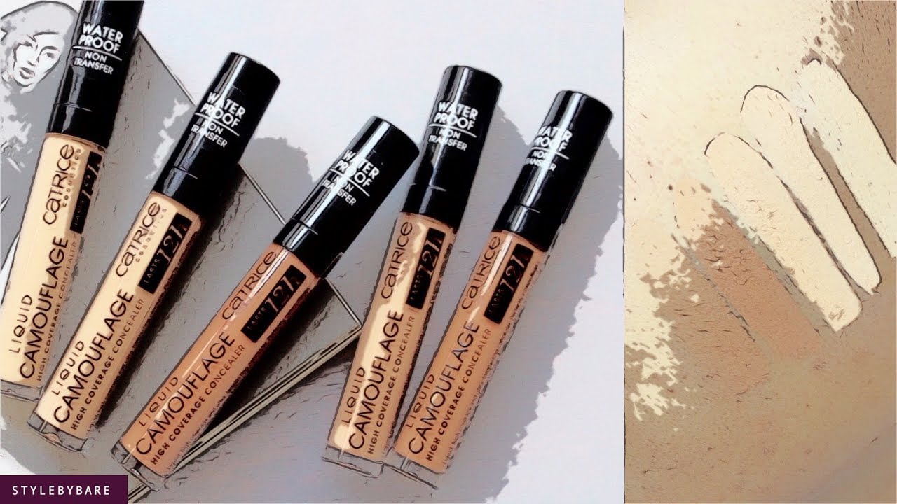 NEW DEEP SHADES! CATRICE CAMOUFLAGE CONCEALER SWATCHES & REVIEW - YouTube