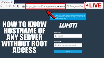 [🔴LIVE] How to know Hostname of any server without having root access?