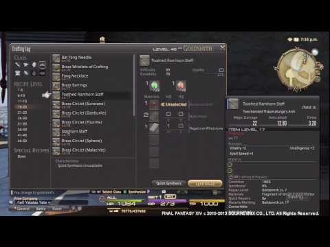 Final Fantasy XIV A Realm Reborn - Blacksmith Quick Leveling Up Guide