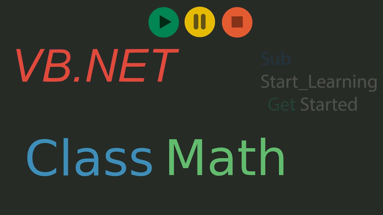 Visual Basic Episode 19: Using the Math Class - YouTube