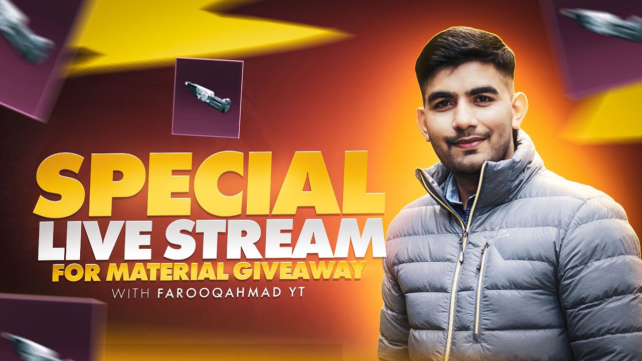 Special Live Stream & Materials Giveaway |🔥 PUBG MOBILE Live 🔥