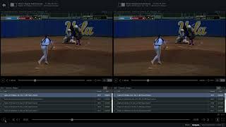 Side by Side Clip Comparison in the Synergy Softball App screenshot 2