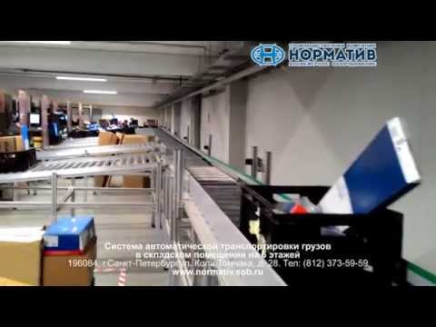Автоматизированная транспортировка  грузов на складе в 6 этажей.