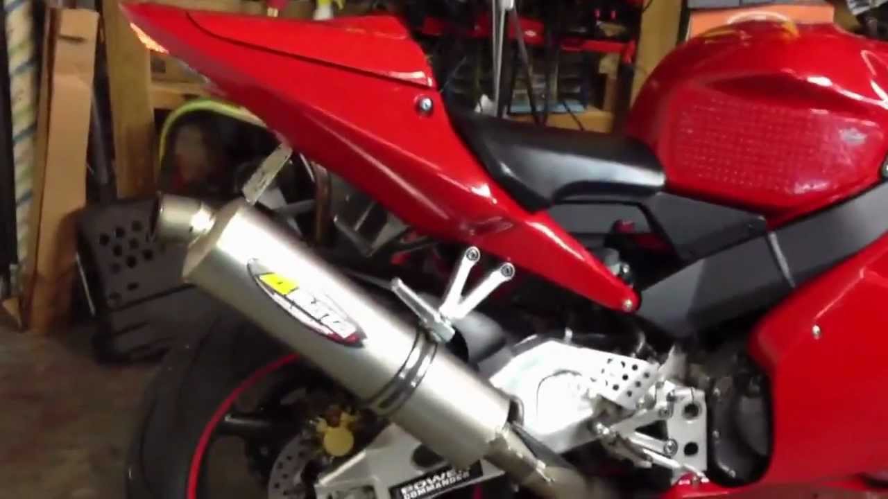 Honda CBR954RR with Full Arata Exhaust System YouTube