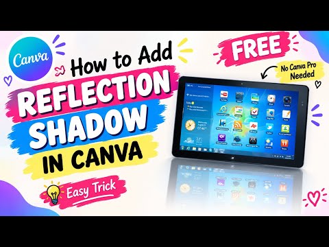 How to Create Reflection Shadow in Canva | Canva Tips & Tricks #shortsfeed #viral #tips #canva 