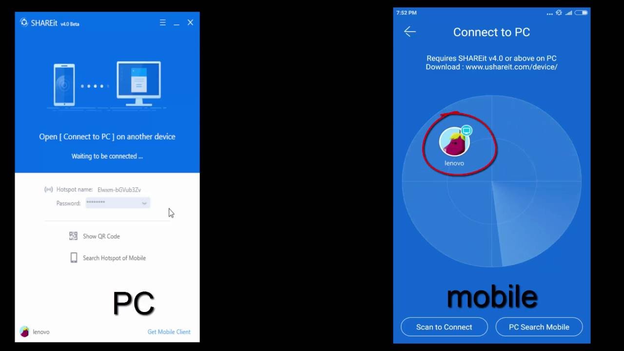 How to Share files from Android to PC using SHAREit - YouTube
