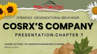 ORGANIZATIONAL BEHAVIOUR: CHAPTER 7 (COSRX' COMPANY )