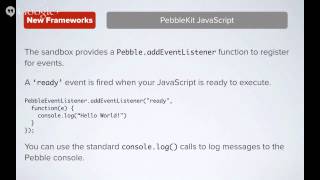 Pebble Announcement 11.06.2013 - SDK2.0, iOS Notification Center and more! screenshot 1
