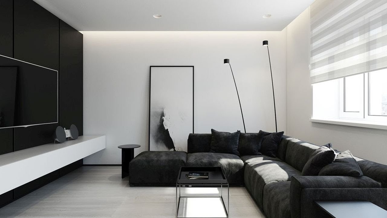 Black White Grey Minimalist Interior