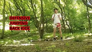 Retreating Jumping Back Kick With Sam